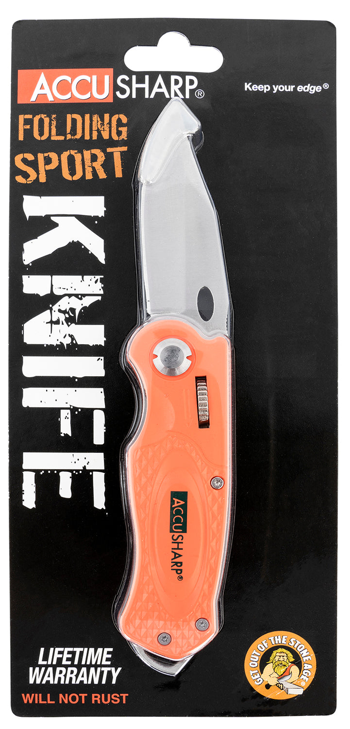 FPI 709C  ACCUSHARP FOLDING SPORT KNIFE BLZ ORG