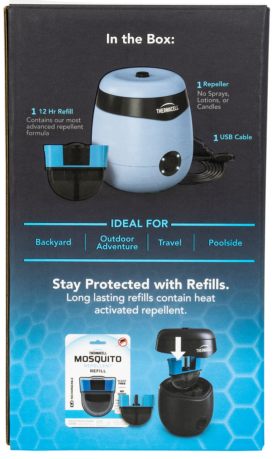 THER E55B   RECHARGEABLE MOSQUITO REPELLER BLUE