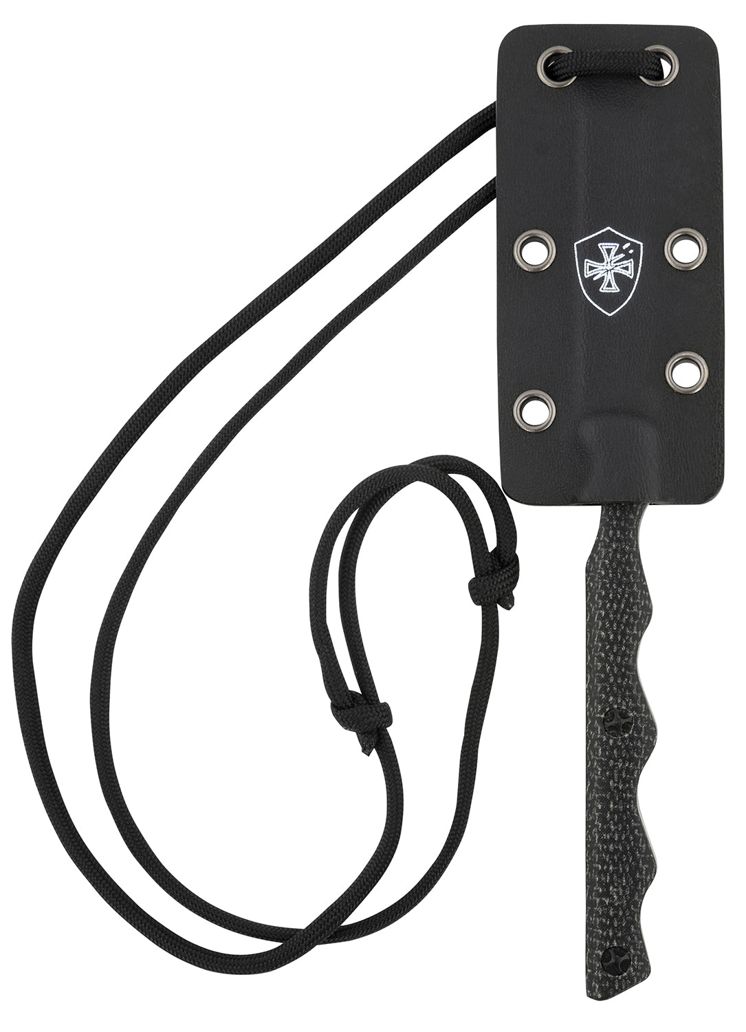 TEMP NTKB222   NECK KNIFE SILVER BLK D2 TANTO