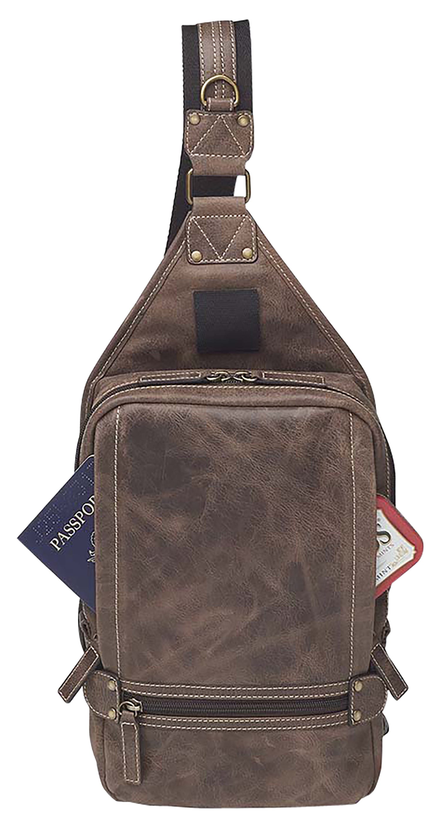 GTM  GTM-CZY/108      SLING BACKPACK          BRN